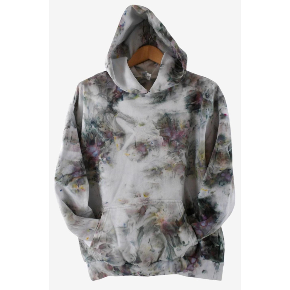 XL Ice-Dyed Hoodie & Jogger Set: Heavyweight Unisex Streetwear - Picture 6 of 10